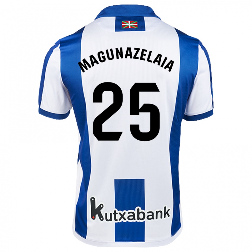 Criança Camisola Jon Magunazelaia #25 Azul Branco Principal 2024/25 Camisa