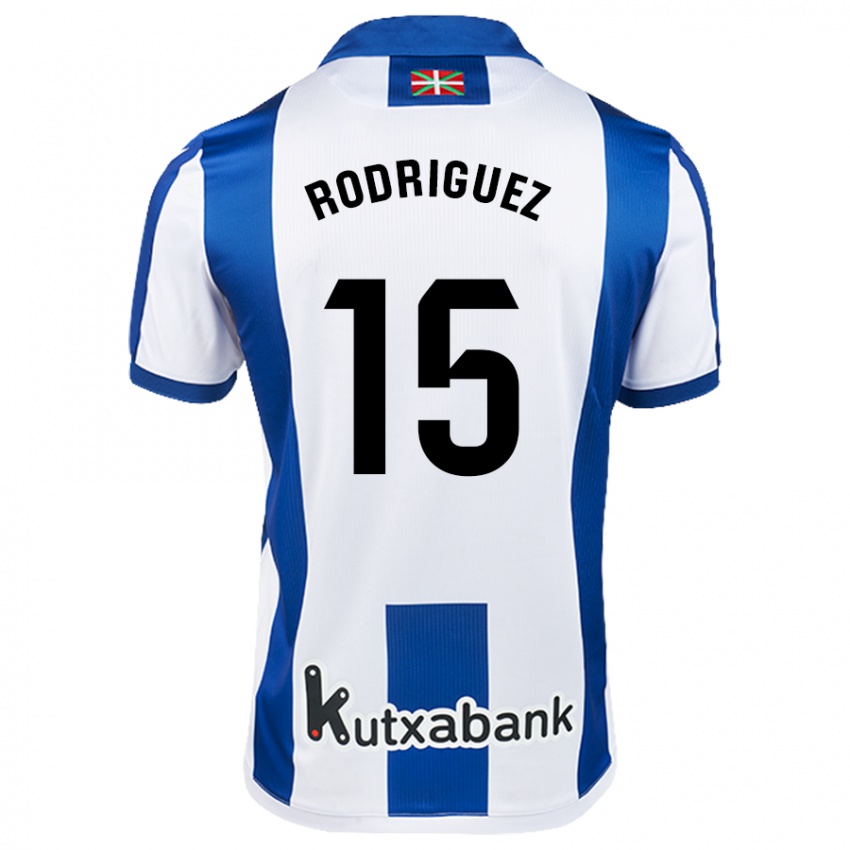 Criança Camisola Peru Rodríguez #15 Azul Branco Principal 2024/25 Camisa