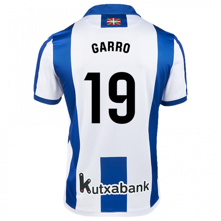 Criança Camisola Jon Garro #19 Azul Branco Principal 2024/25 Camisa