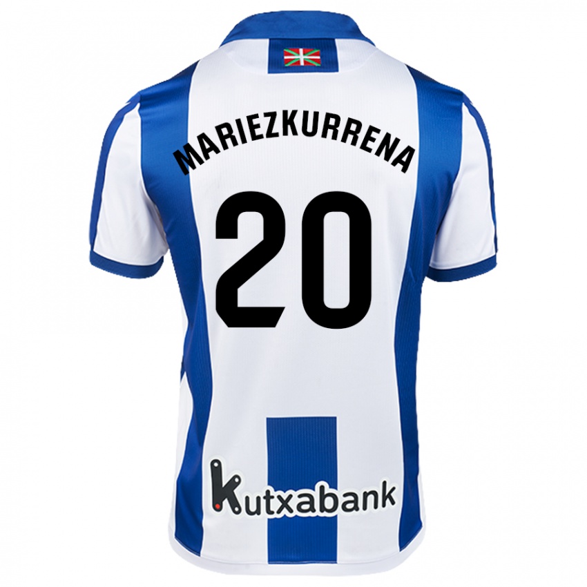 Criança Camisola Arkaitz Mariezkurrena #20 Azul Branco Principal 2024/25 Camisa