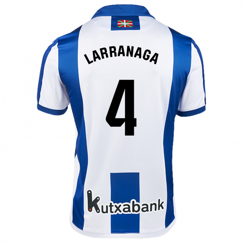 Criança Camisola Aitor Larrañaga #4 Azul Branco Principal 2024/25 Camisa