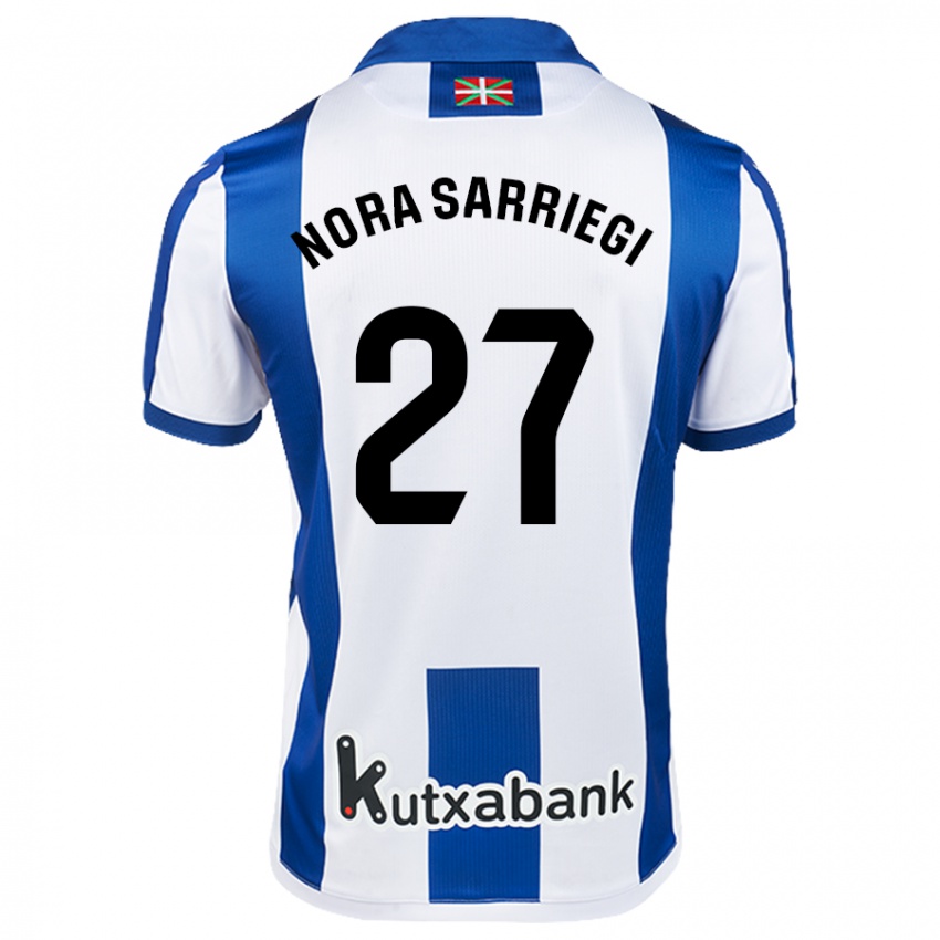 Criança Camisola Nora Sarriegi Galdos #27 Azul Branco Principal 2024/25 Camisa