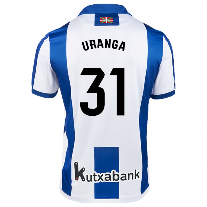 Criança Camisola Haizea Uranga Agirre #31 Azul Branco Principal 2024/25 Camisa