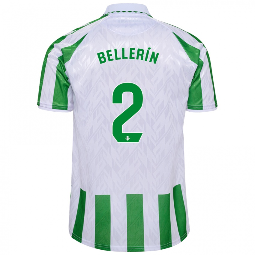 Criança Camisola Hector Bellerin #2 Riscas Brancas Verdes Principal 2024/25 Camisa