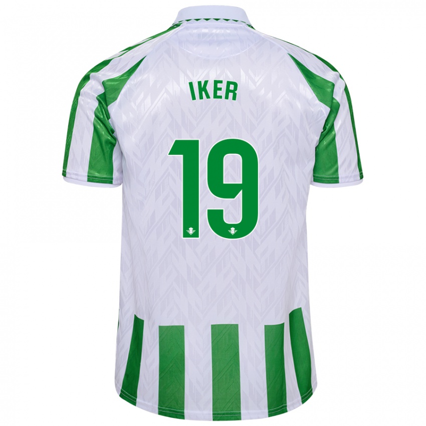 Criança Camisola Iker Losada #19 Riscas Brancas Verdes Principal 2024/25 Camisa