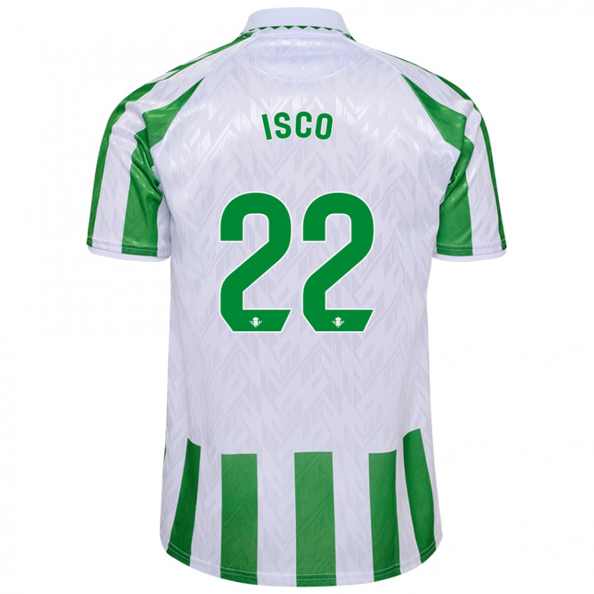 Criança Camisola Isco #22 Riscas Brancas Verdes Principal 2024/25 Camisa