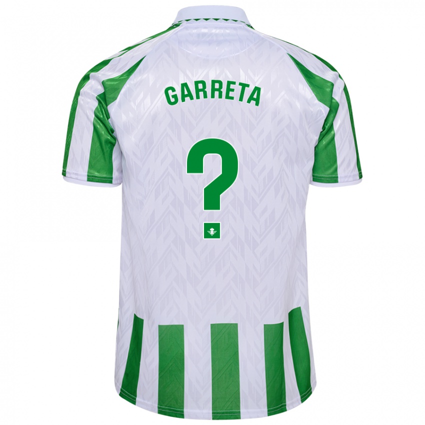 Criança Camisola Félix Garreta #0 Riscas Brancas Verdes Principal 2024/25 Camisa