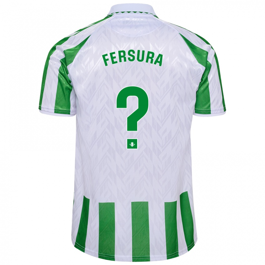 Criança Camisola João Fersura #0 Riscas Brancas Verdes Principal 2024/25 Camisa