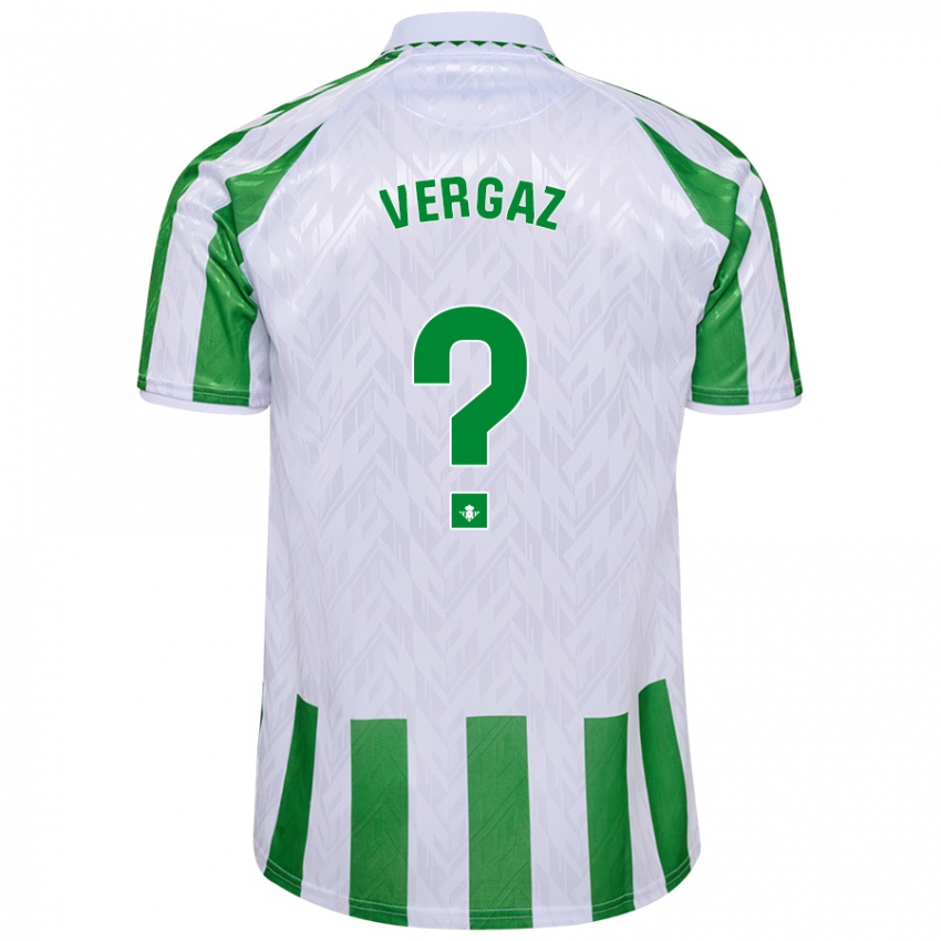 Criança Camisola Alejandro Vergaz #0 Riscas Brancas Verdes Principal 2024/25 Camisa