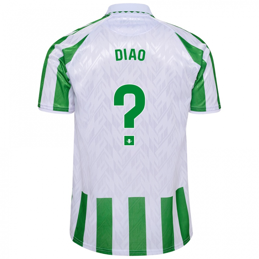 Criança Camisola Usse Diao #0 Riscas Brancas Verdes Principal 2024/25 Camisa