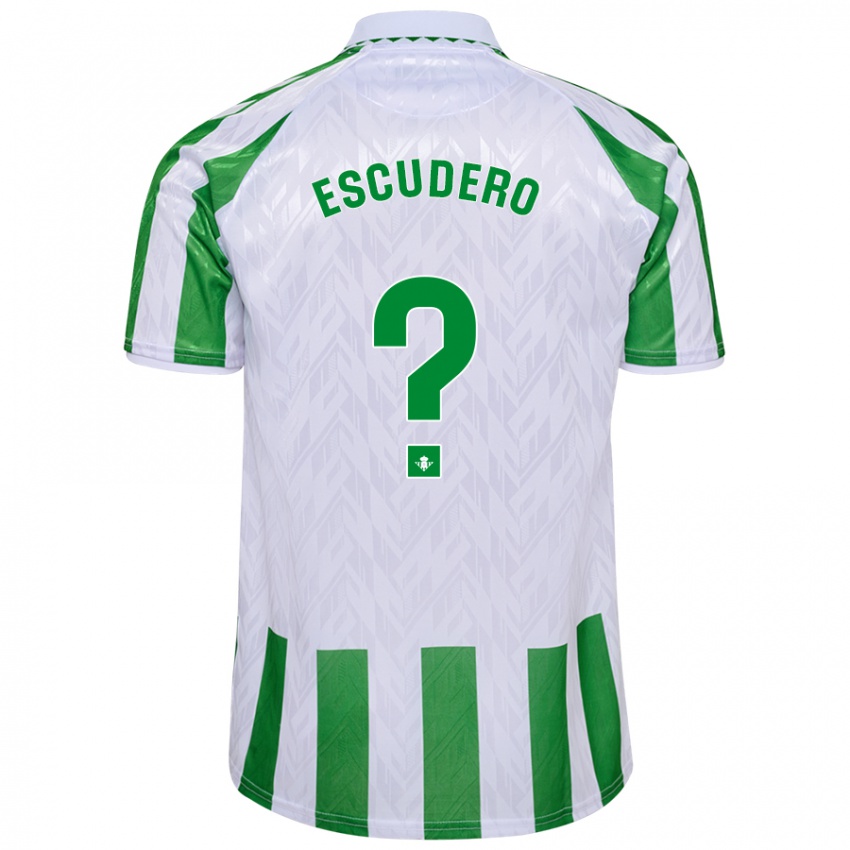 Criança Camisola Ale Escudero #0 Riscas Brancas Verdes Principal 2024/25 Camisa