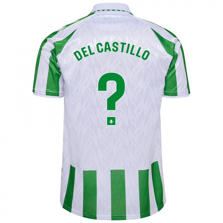 Criança Camisola Gonzalo Del Castillo #0 Riscas Brancas Verdes Principal 2024/25 Camisa