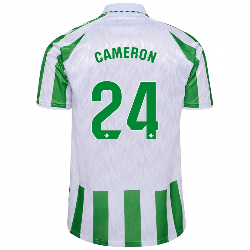 Criança Camisola Tiffany Devonna Cameron #24 Riscas Brancas Verdes Principal 2024/25 Camisa