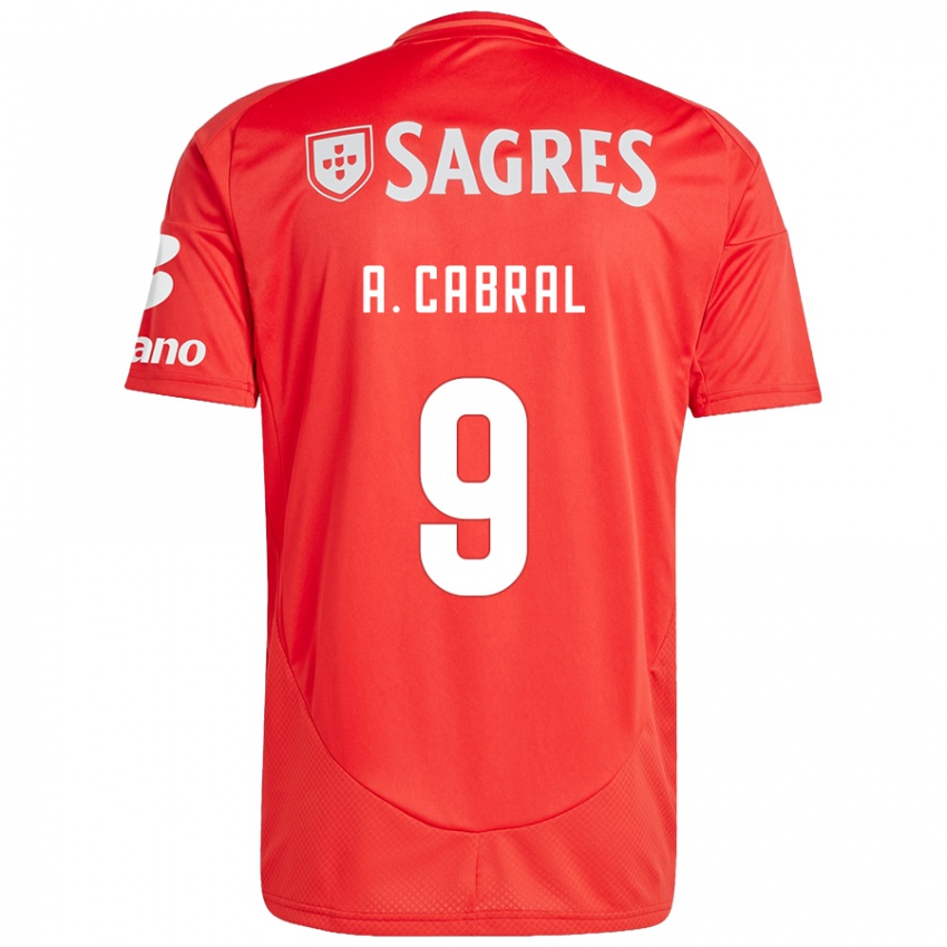 Criança Camisola Arthur Cabral #9 Vermelho Branco Principal 2024/25 Camisa