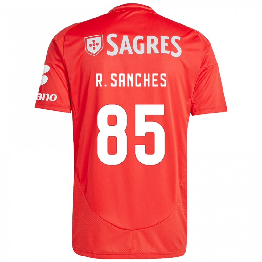 Criança Camisola Renato Sanches #85 Vermelho Branco Principal 2024/25 Camisa