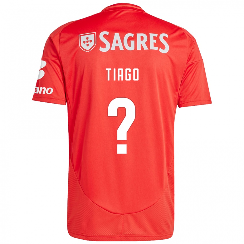 Criança Camisola Tiago Ferreira #0 Vermelho Branco Principal 2024/25 Camisa