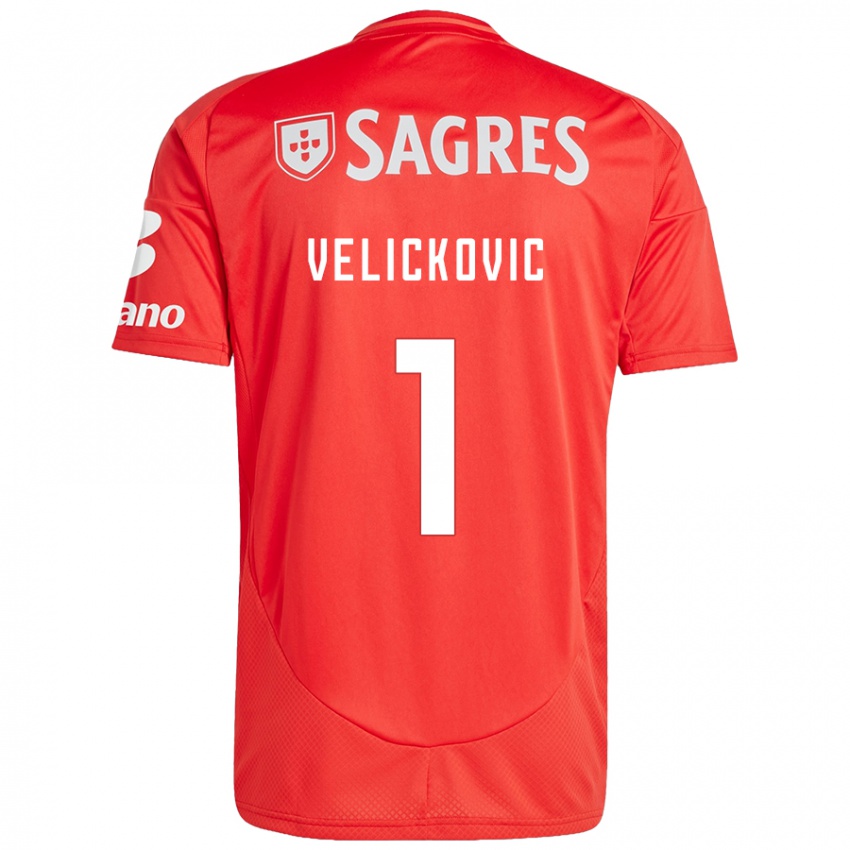 Criança Camisola Luka Velickovic #1 Vermelho Branco Principal 2024/25 Camisa