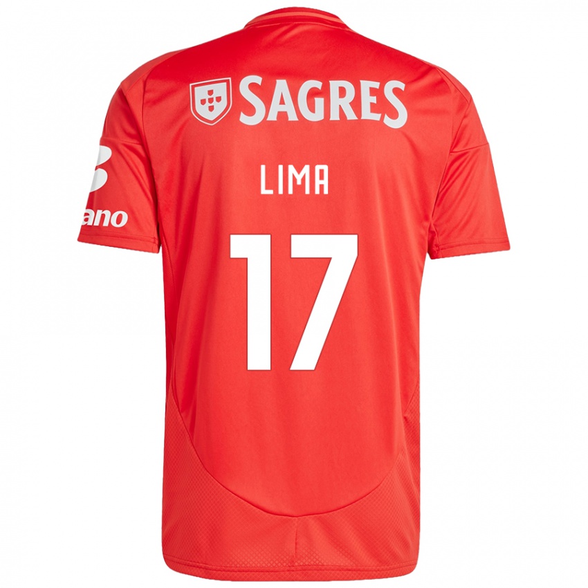 Criança Camisola Ivan Lima #17 Vermelho Branco Principal 2024/25 Camisa