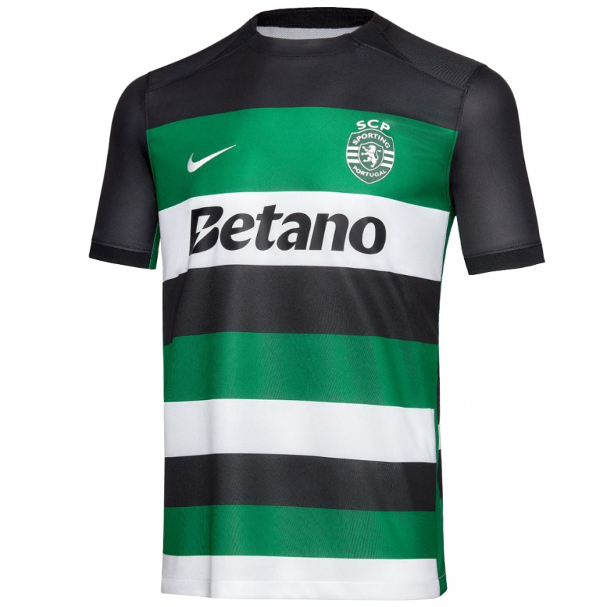 Criança Camisola Martim Botão #22 Preto Branco Verde Principal 2024/25 Camisa