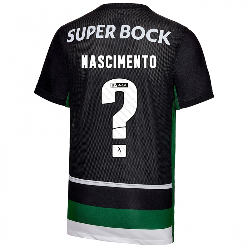 Criança Camisola Sandro Nascimento #0 Preto Branco Verde Principal 2024/25 Camisa