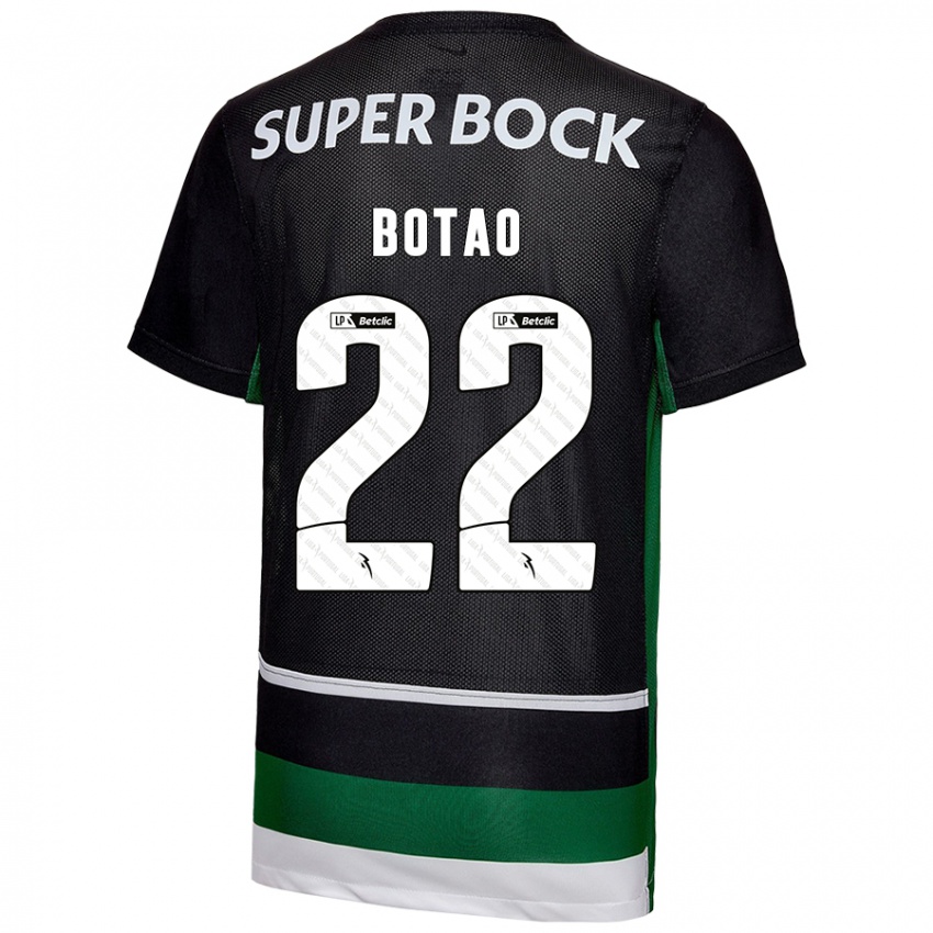 Criança Camisola Martim Botão #22 Preto Branco Verde Principal 2024/25 Camisa