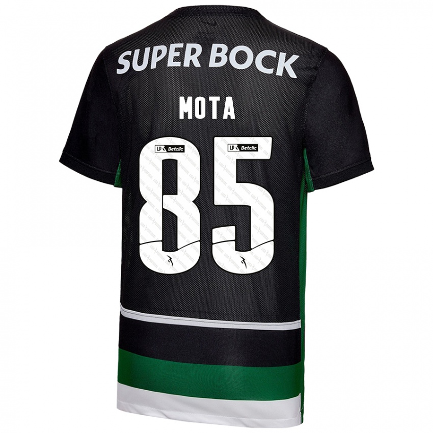 Criança Camisola Rafael Mota #85 Preto Branco Verde Principal 2024/25 Camisa