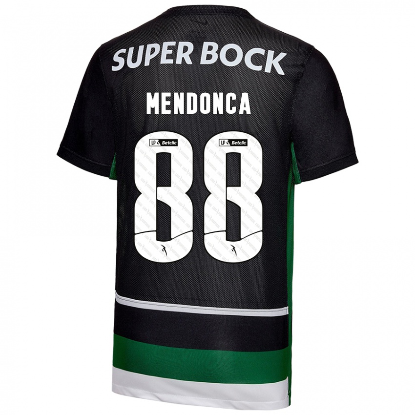 Criança Camisola Manuel Mendonça #88 Preto Branco Verde Principal 2024/25 Camisa