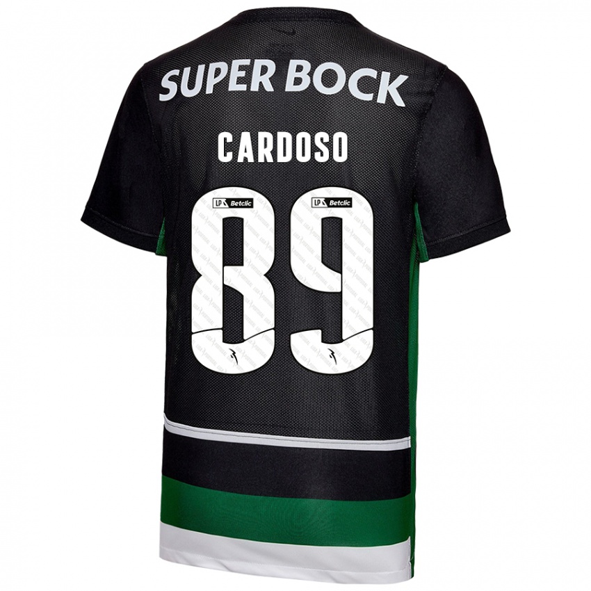 Criança Camisola Nilton Cardoso #89 Preto Branco Verde Principal 2024/25 Camisa