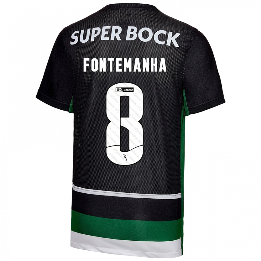 Criança Camisola Rita Fontemanha #8 Preto Branco Verde Principal 2024/25 Camisa