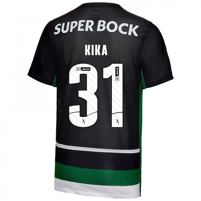 Criança Camisola Kika #31 Preto Branco Verde Principal 2024/25 Camisa