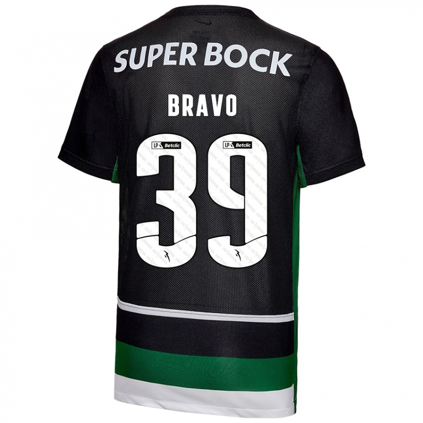 Criança Camisola Bravo #39 Preto Branco Verde Principal 2024/25 Camisa