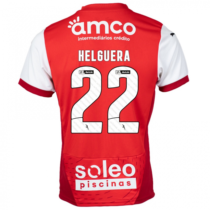 Criança Camisola Thiago Helguera #22 Vermelho Branco Principal 2024/25 Camisa