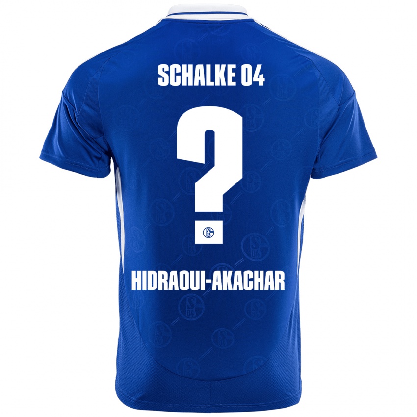 Criança Camisola Yassin Hidraoui-Akachar #0 Azul Real Principal 2024/25 Camisa