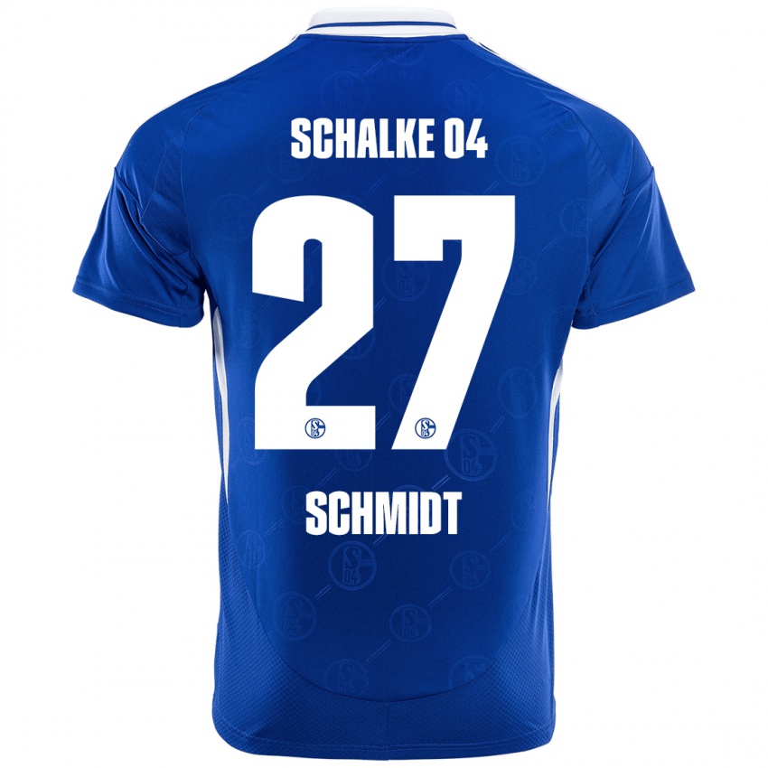 Criança Camisola Tim Schmidt #27 Azul Real Principal 2024/25 Camisa