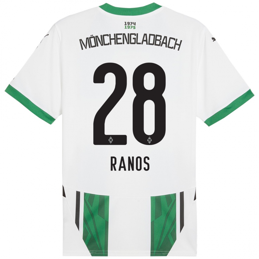 Criança Camisola Grant-Leon Ranos #28 Verde Branco Principal 2024/25 Camisa