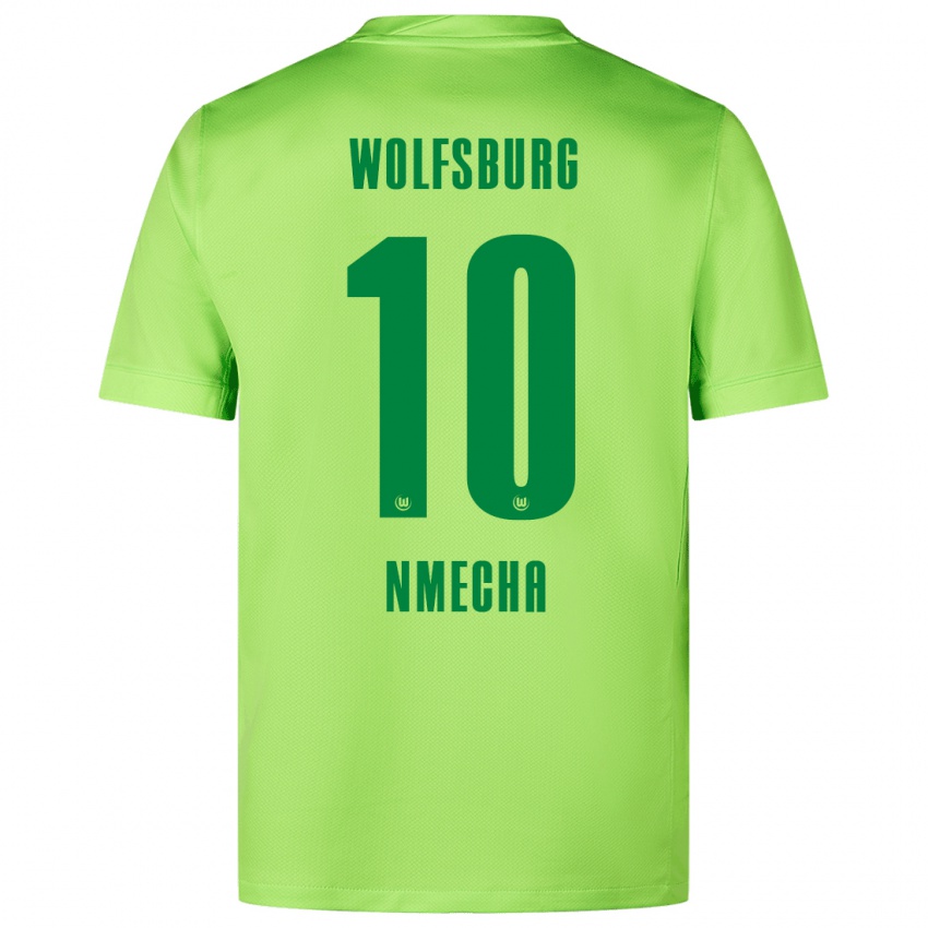 Criança Camisola Lukas Nmecha #10 Verde Fluorescente Principal 2024/25 Camisa