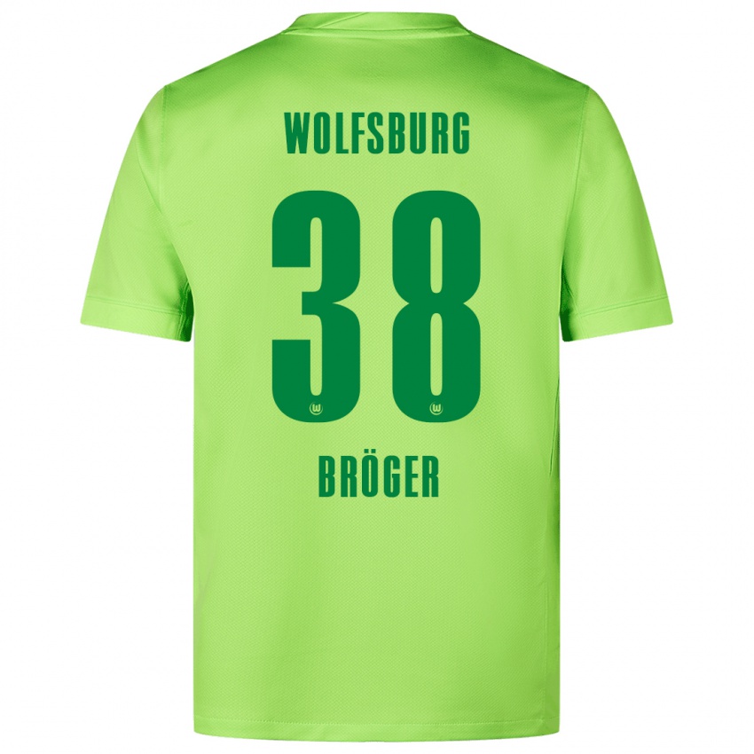 Criança Camisola Bennit Bröger #38 Verde Fluorescente Principal 2024/25 Camisa