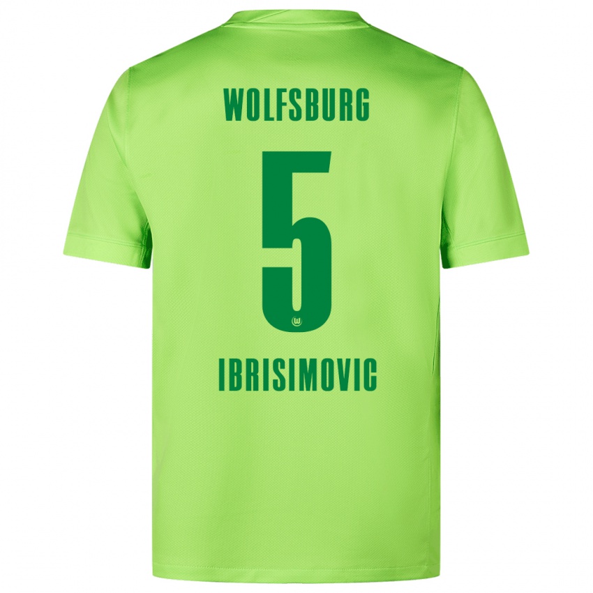 Criança Camisola Amar Ibrisimovic #5 Verde Fluorescente Principal 2024/25 Camisa