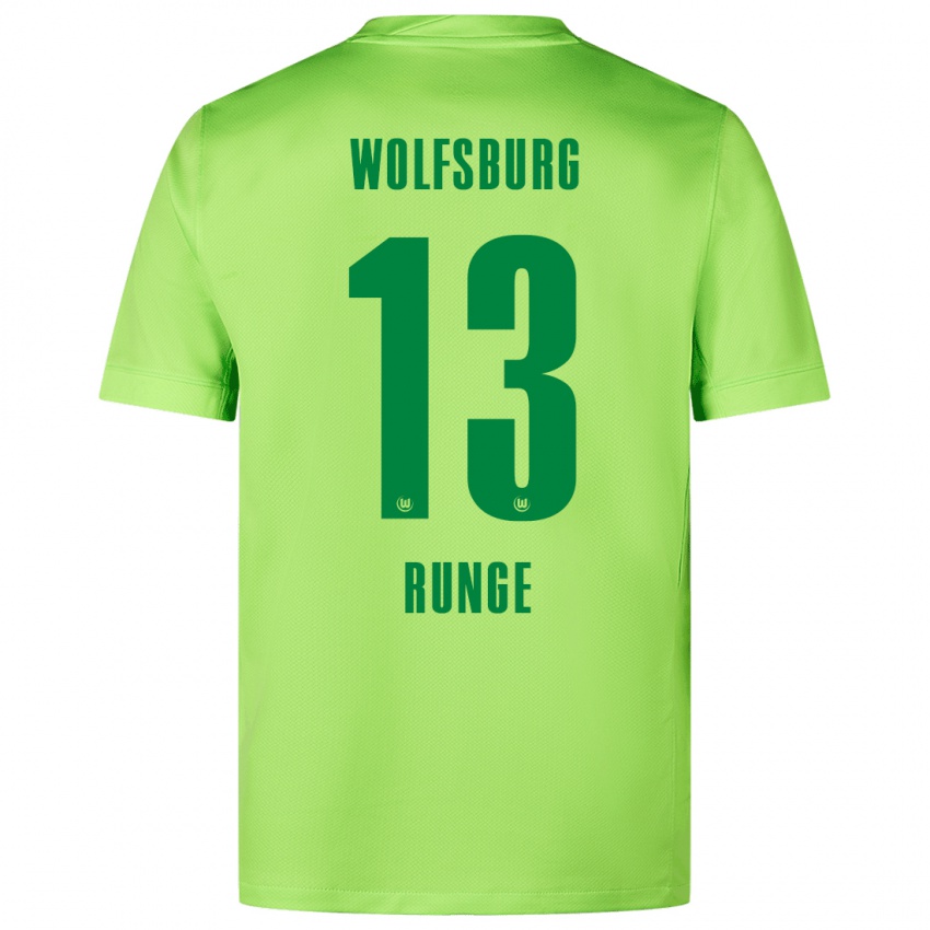 Criança Camisola Mads Runge #13 Verde Fluorescente Principal 2024/25 Camisa