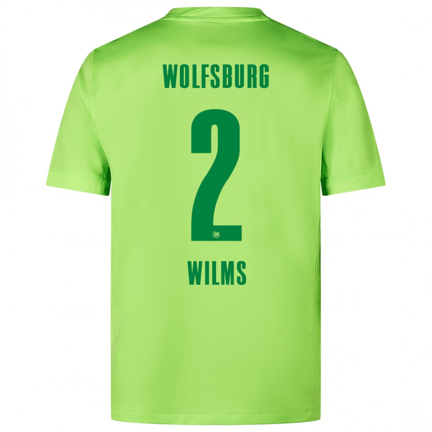 Criança Camisola Lynn Wilms #2 Verde Fluorescente Principal 2024/25 Camisa