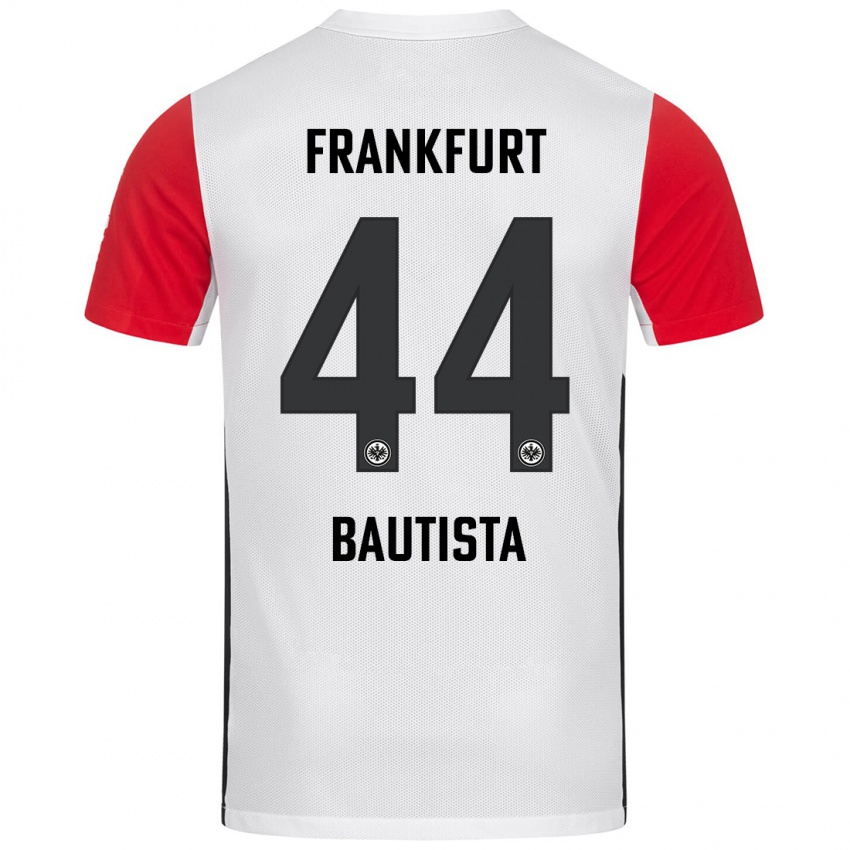 Criança Camisola Davis Bautista #44 Branco Vermelho Principal 2024/25 Camisa