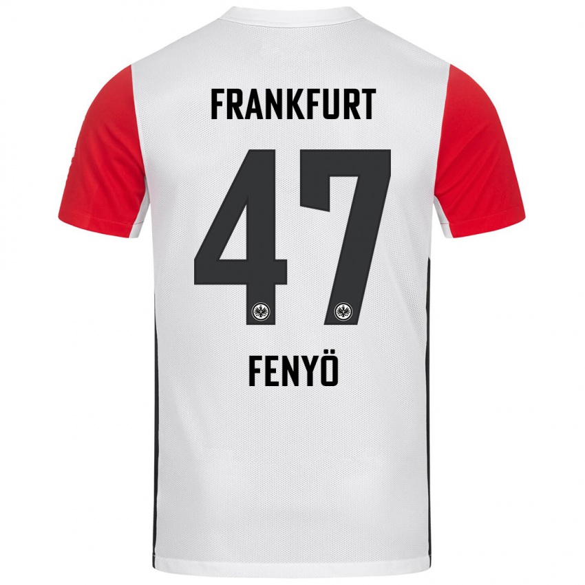 Criança Camisola Noah Fenyö #47 Branco Vermelho Principal 2024/25 Camisa