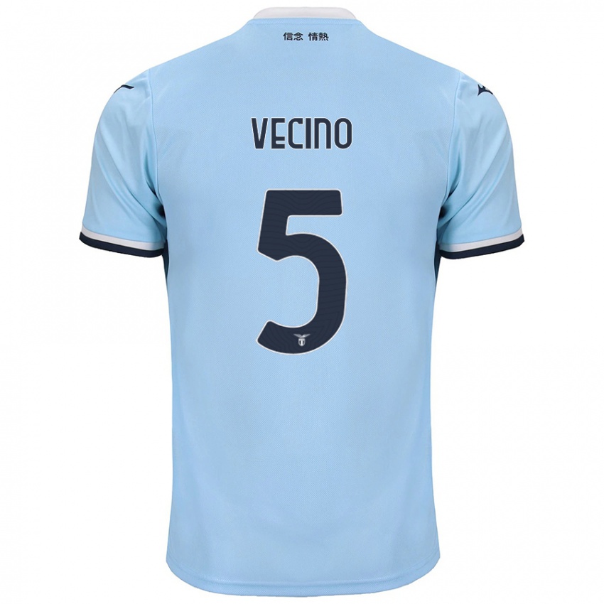 Criança Camisola Matías Vecino #5 Azul Principal 2024/25 Camisa