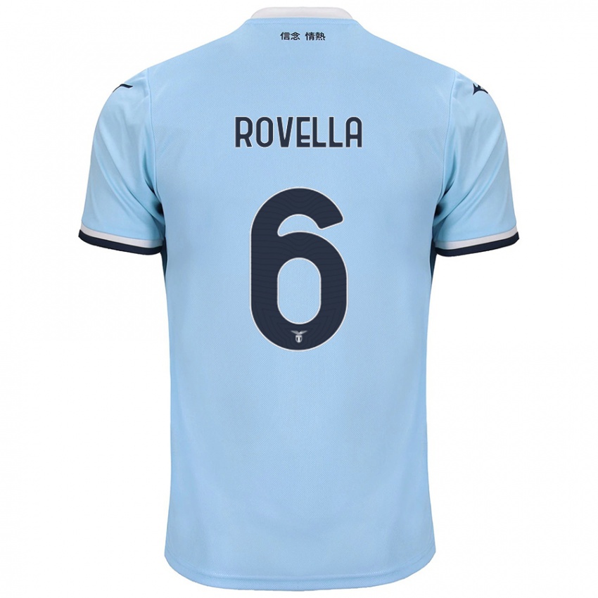 Criança Camisola Nicolo Rovella #6 Azul Principal 2024/25 Camisa