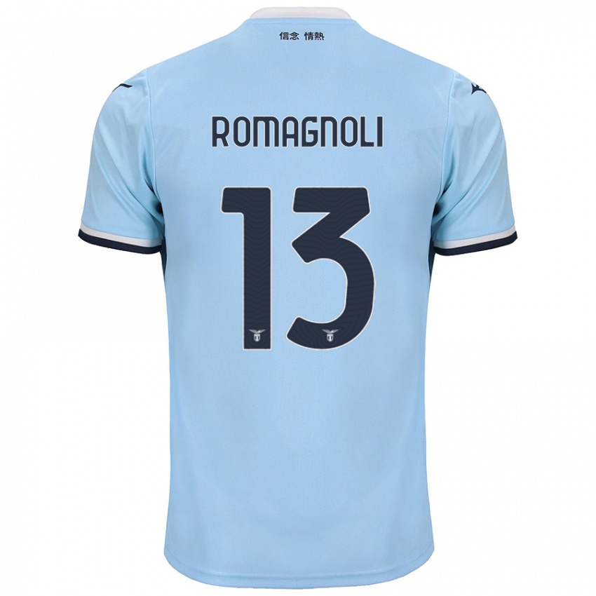 Criança Camisola Alessio Romagnoli #13 Azul Principal 2024/25 Camisa