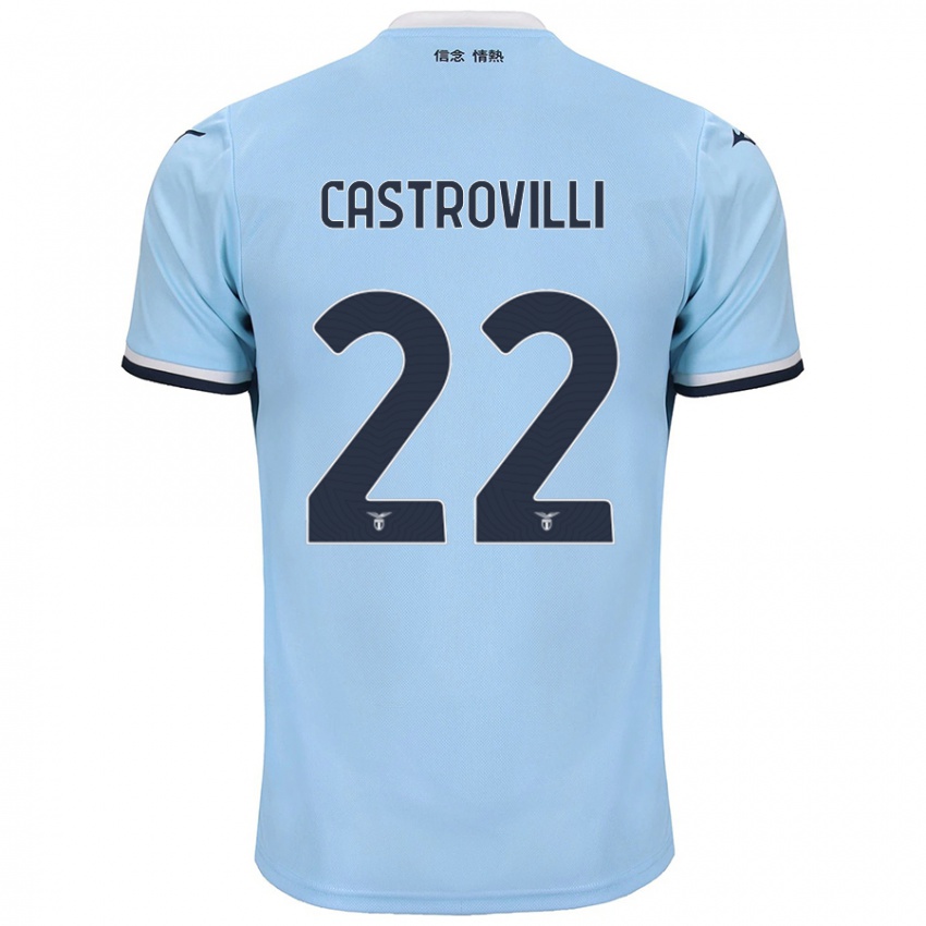 Criança Camisola Gaetano Castrovilli #22 Azul Principal 2024/25 Camisa