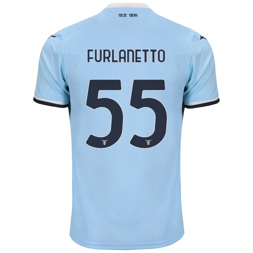 Criança Camisola Alessio Furlanetto #55 Azul Principal 2024/25 Camisa