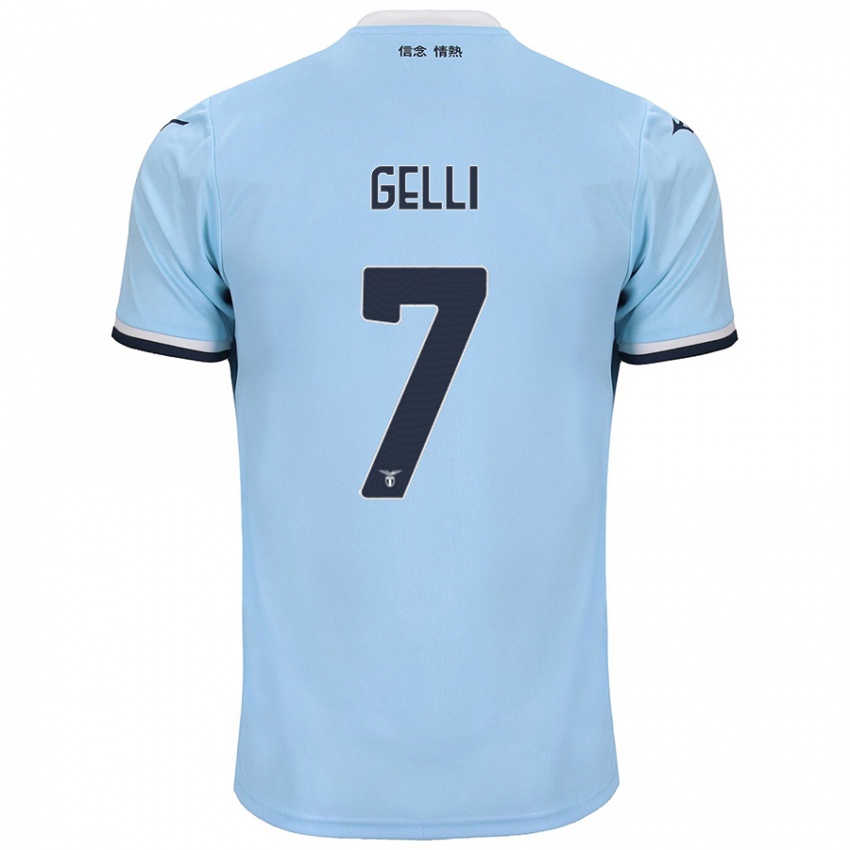 Criança Camisola Valerio Gelli #7 Azul Principal 2024/25 Camisa