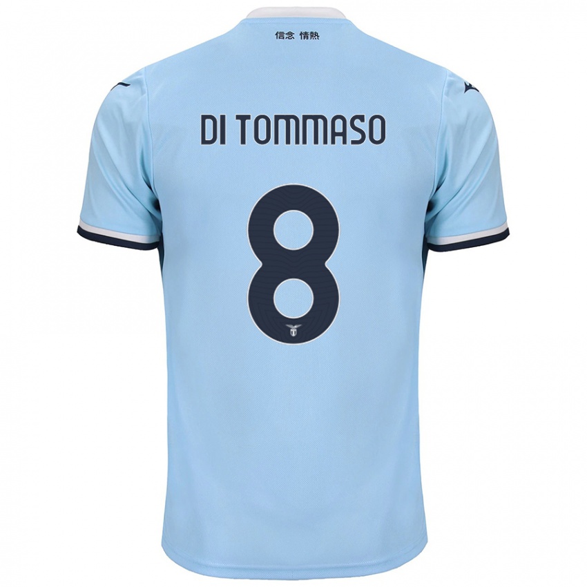 Criança Camisola Leonardo Di Tommaso #8 Azul Principal 2024/25 Camisa