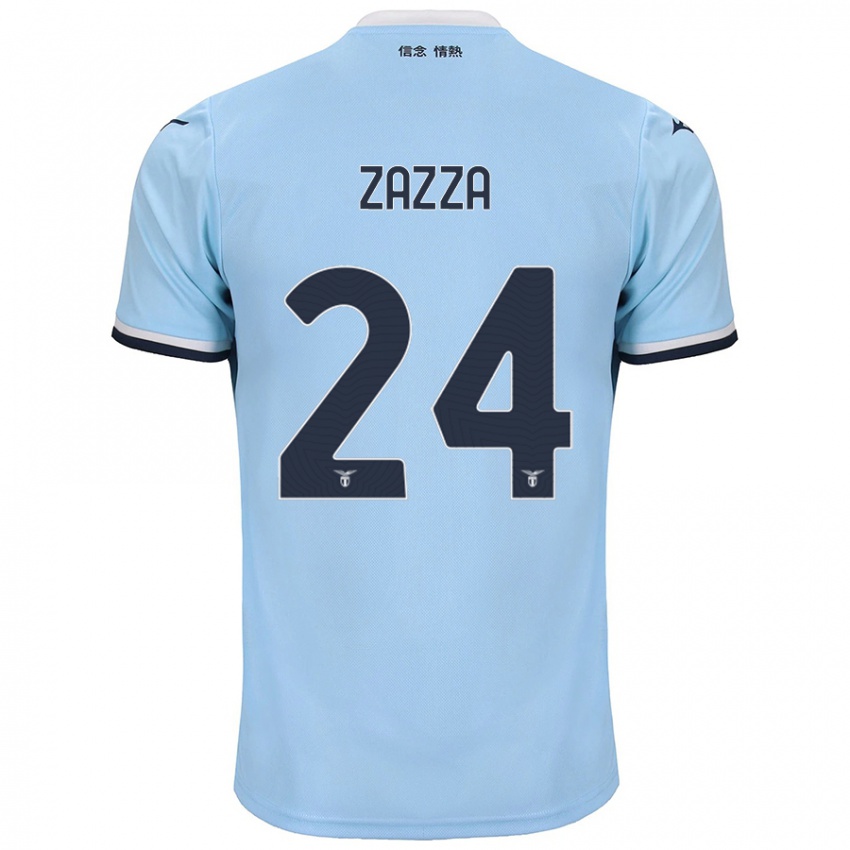 Criança Camisola Matteo Zazza #24 Azul Principal 2024/25 Camisa